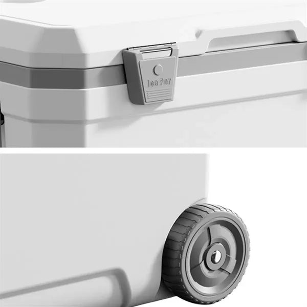 45L Rolling Hard Shell Cooler Ice Chest With Wheels