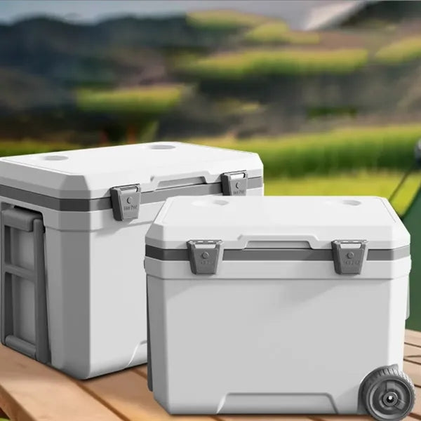 45L Rolling Hard Shell Cooler Ice Chest With Wheels