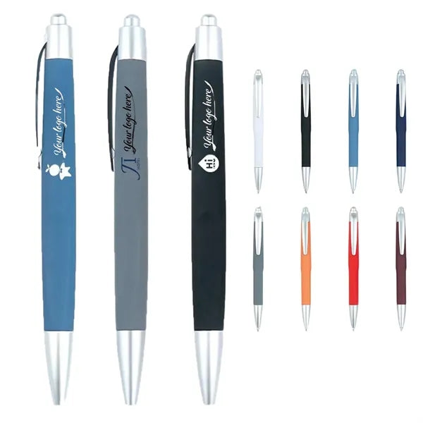 Logo Printed Retractable Ballpoint Pen, Plastic Busin
