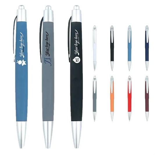 Logo Printed Retractable Ballpoint Pen, Plastic Busin