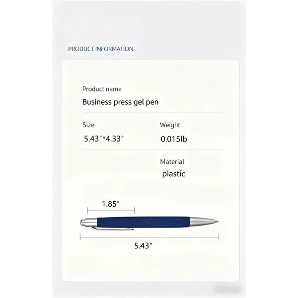 Logo Printed Retractable Ballpoint Pen, Plastic Busin