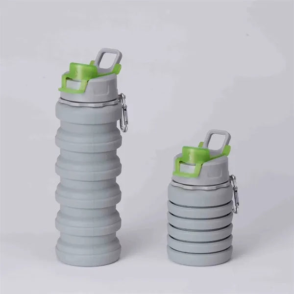Logo Collapsible Silicone Water Bottle Flip Lid