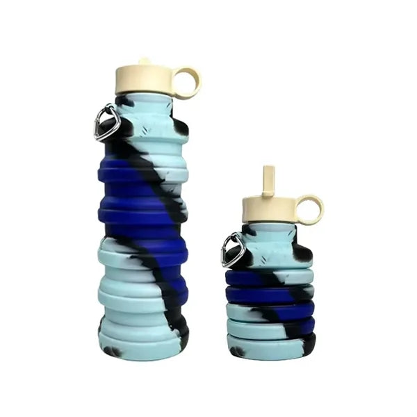 Logo Collapsible Silicone Water Bottle Flip Lid