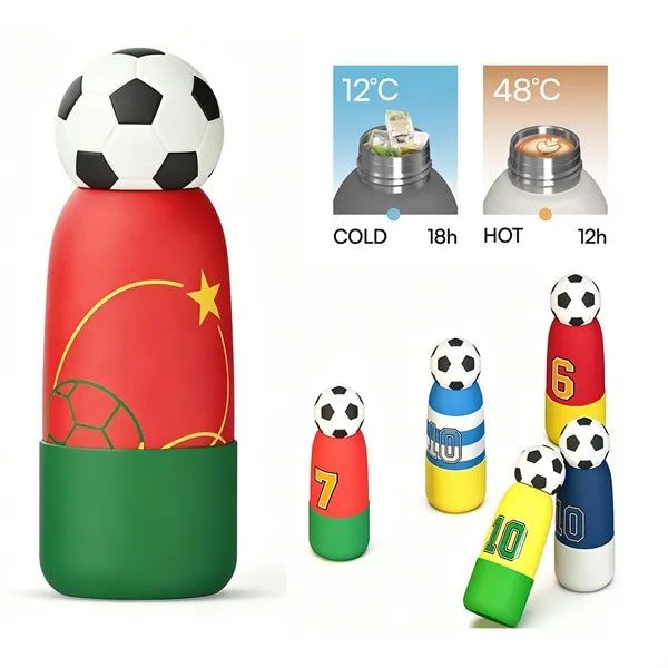 17oz Football Cup Lid Stainless Steel Water Bottle