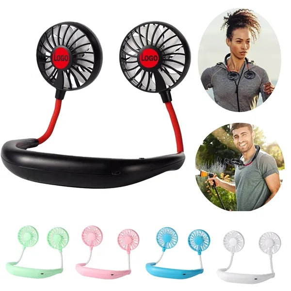 USB Rechargeable Mini Hands Free Wearable Cooling Neck Fan