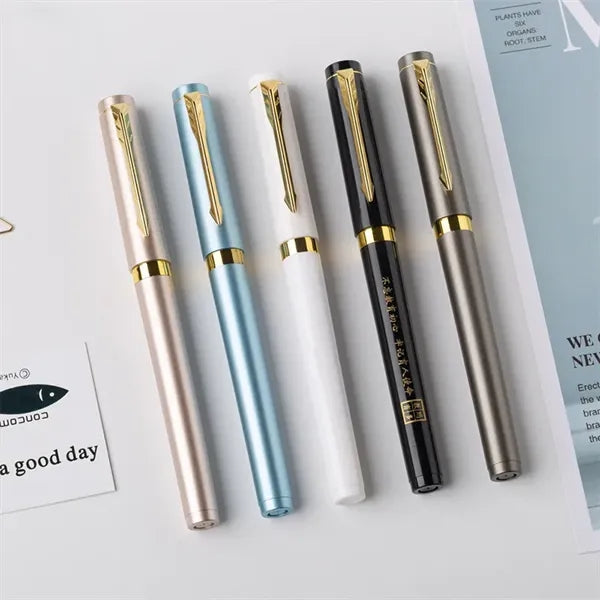 0.7mm Faux Metal Gel Pen Black Ink