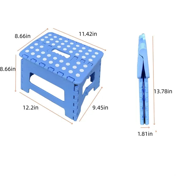 Folding Step Stool, Portable Plastic Stool for Adults & Kids