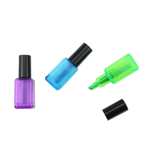 Nail Polish Shaped Marker Highlighter Pens