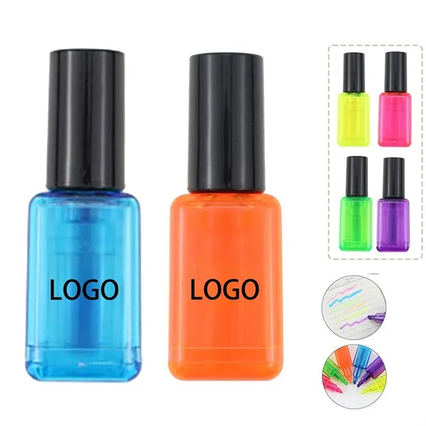 Nail Polish Shaped Marker Highlighter Pens
