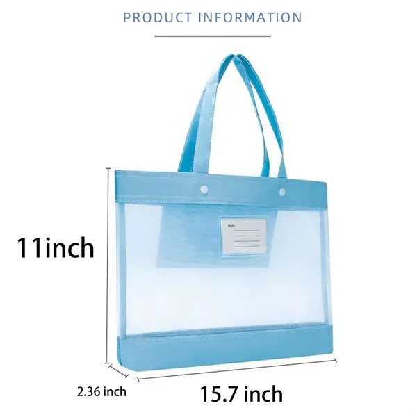 Eco Nylon Mesh A6 Zipper File Bag Student Organizer