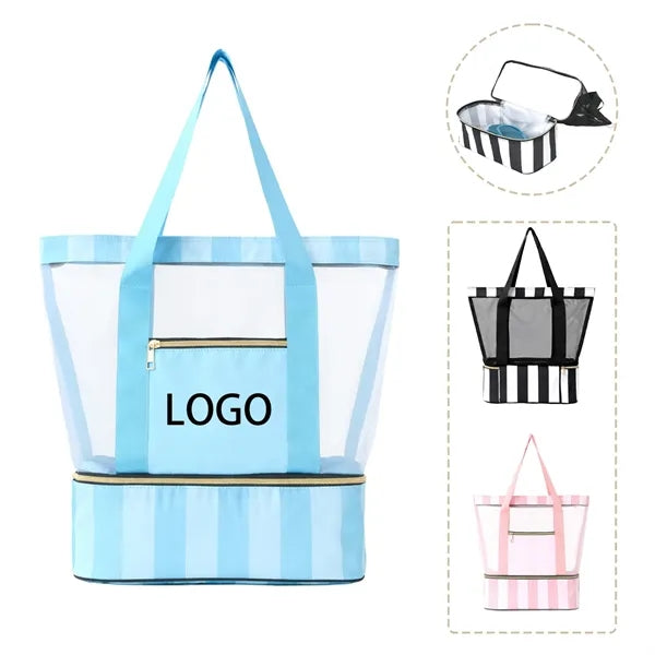 Double Layer Beach Bag Large Capacity Swim Travel Tote