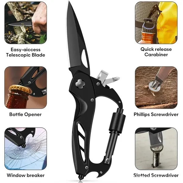 6 in 1 Multitool Carabiner Keychain