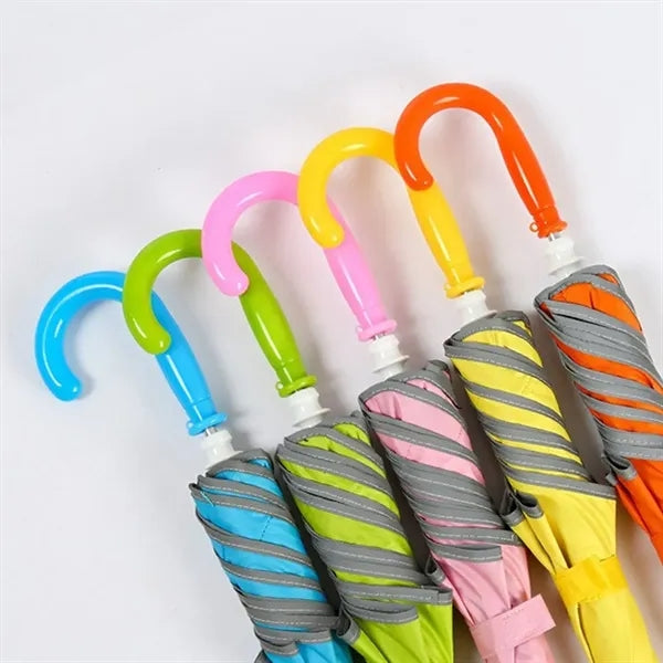 35" Kids Safety Reflective Edge Stick Umbrella