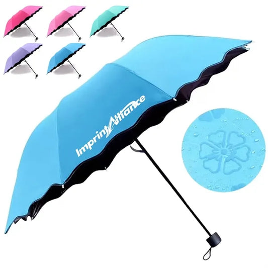 38" Magic Blossom Water Activated Anti UV Folding Umbrella