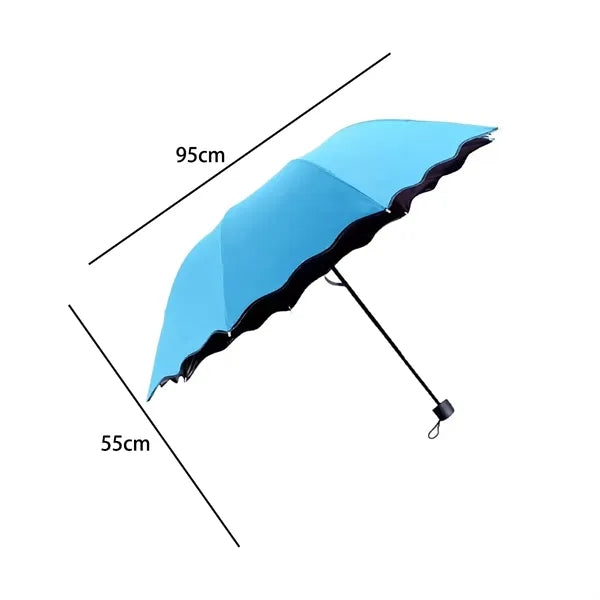 38" Magic Blossom Water Activated Anti UV Folding Umbrella