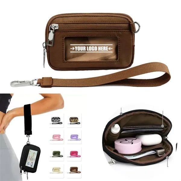 Mini Zip Card Case with Clear ID Window