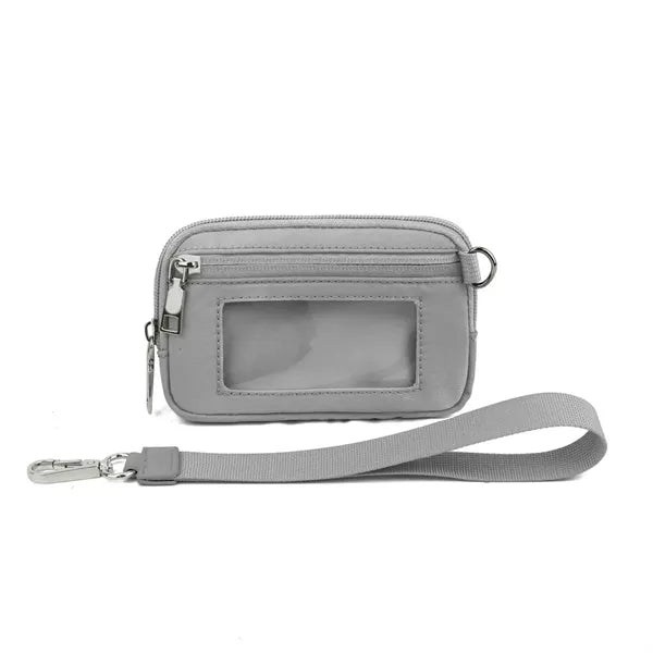 Mini Zip Card Case with Clear ID Window