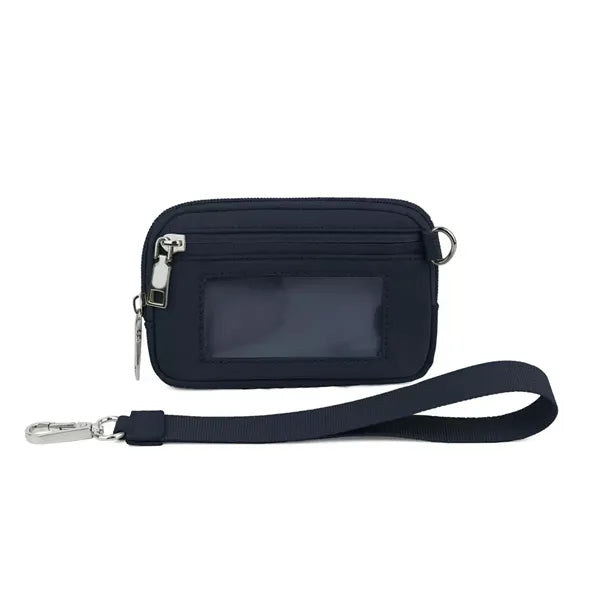 Mini Zip Card Case with Clear ID Window