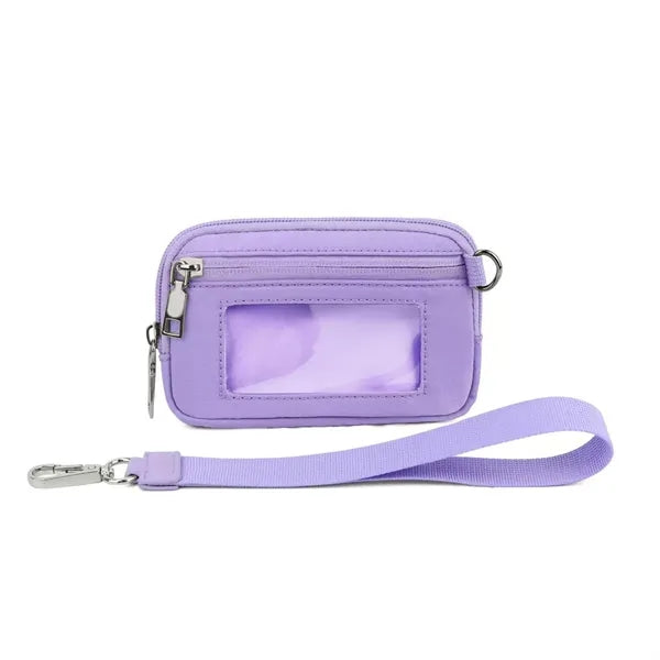 Mini Zip Card Case with Clear ID Window