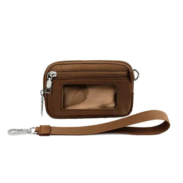 Mini Zip Card Case with Clear ID Window