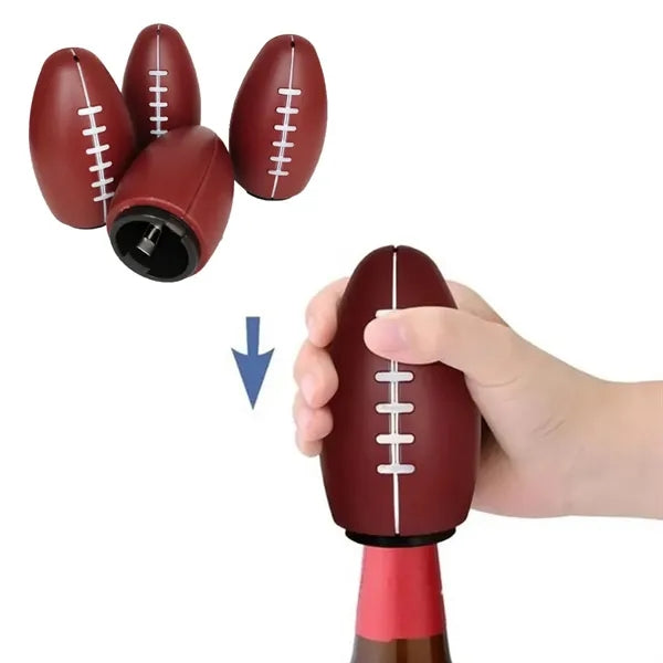 Football-Shaped Automatic Press Down Bottle Opener