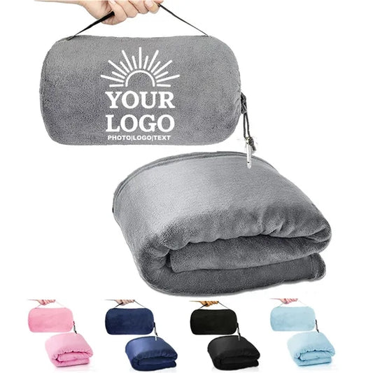 Portable Travel Blanket with Bag Pillow