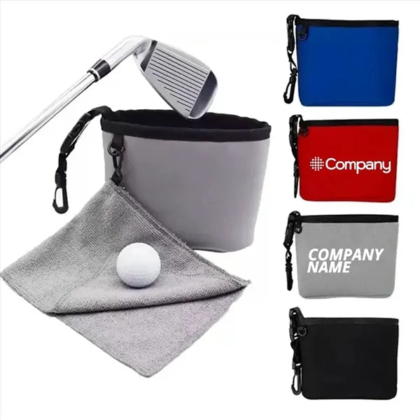 Golf Club Cleaner Bag with Cloth