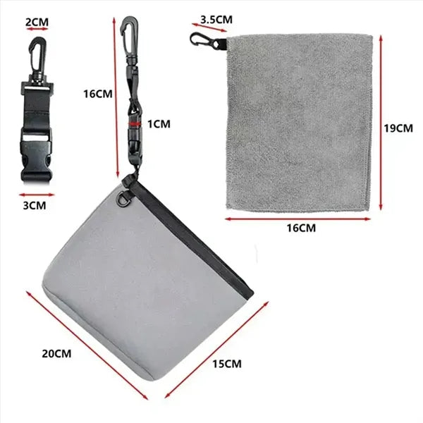 Golf Club Cleaner Bag with Cloth