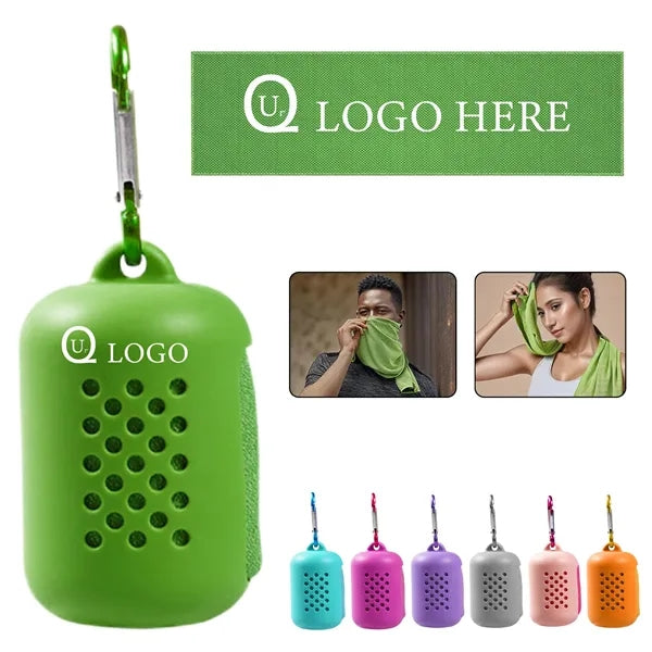 Silicone Case Summer Sports Cooling Towel