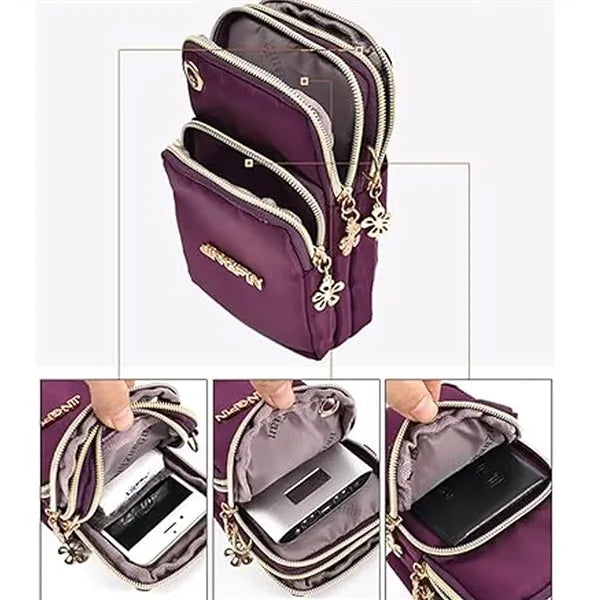 Versatile Oxford Cloth Crossbody Cell Phone Bag