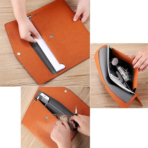 PU Leather A4 Document Folder