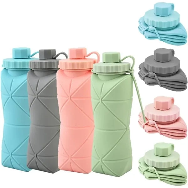 Silicone Collapsible Leakproof Foldable Water Bottle
