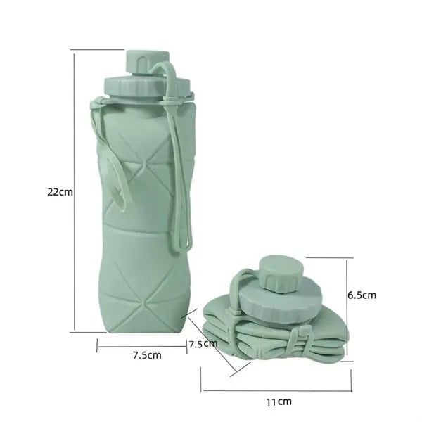Silicone Collapsible Leakproof Foldable Water Bottle