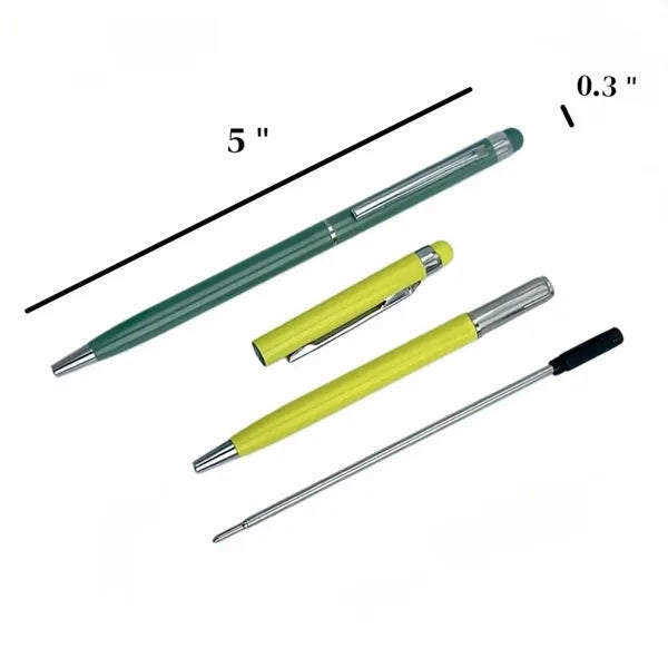 Durable Smooth-Writing Metal Ballpoint Stylus Pen