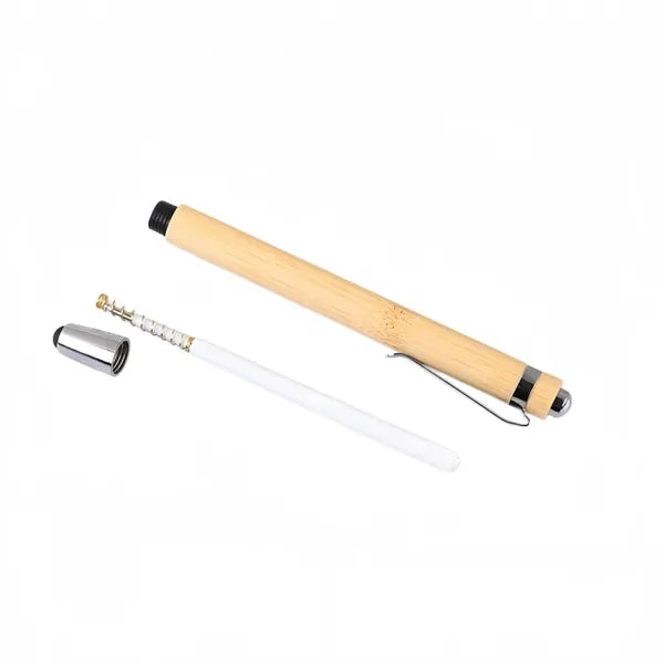 Sleek Lightweight Portable Bamboo Ballpoint Stylus Pen