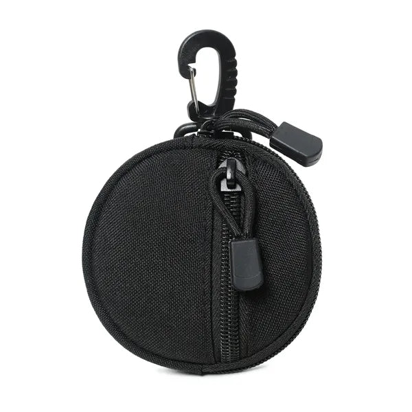 Round Travel Coin Zipper Bag w/Keychains