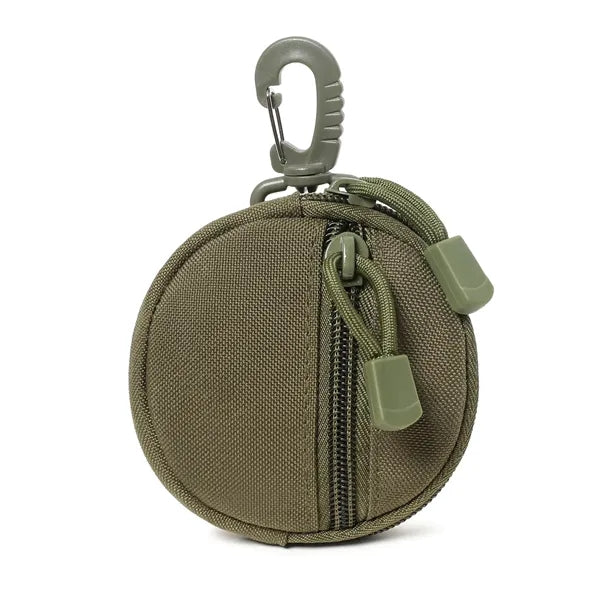Round Travel Coin Zipper Bag w/Keychains