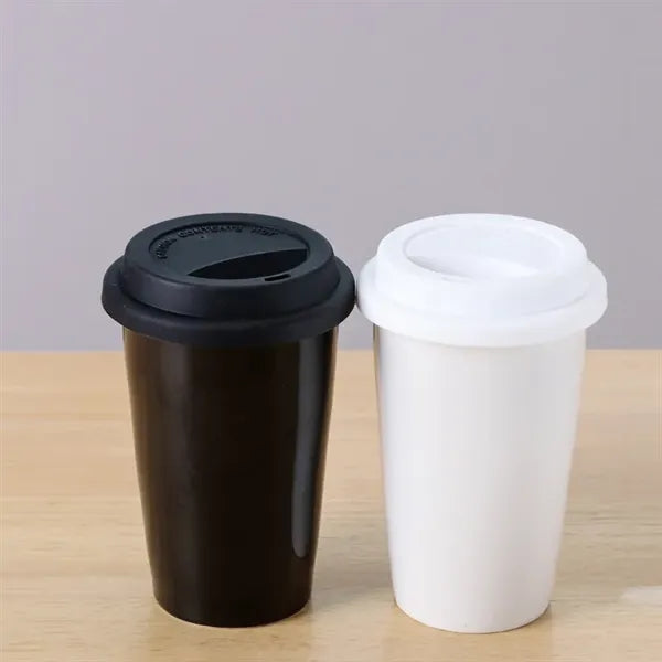 11oz Ceramic Coffee Mug with Silicone Lid