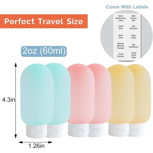 Portable Travel Squeeze Bottles for Toiletries
