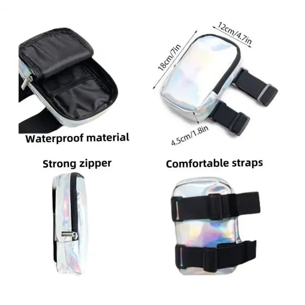 Holographic Reflective Adjustable Leg Bag Fanny Pack