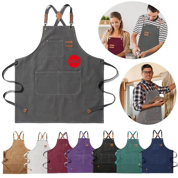 Heavy Duty Canvas Coffee Shop Kitchen Gardening Apron