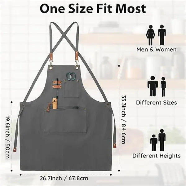 Heavy Duty Canvas Coffee Shop Kitchen Gardening Apron