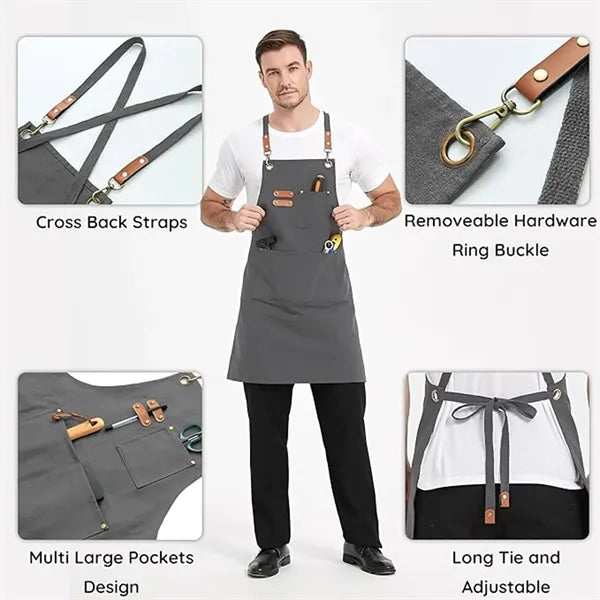 Heavy Duty Canvas Coffee Shop Kitchen Gardening Apron