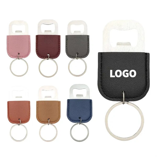 Leather Bottle Opener Keychain