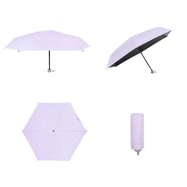 41" Arc Portable Mini 5 Fold Capsule Umbrella With Pouch