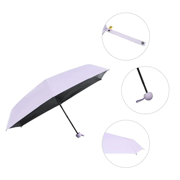 41" Arc Portable Mini 5 Fold Capsule Umbrella With Pouch