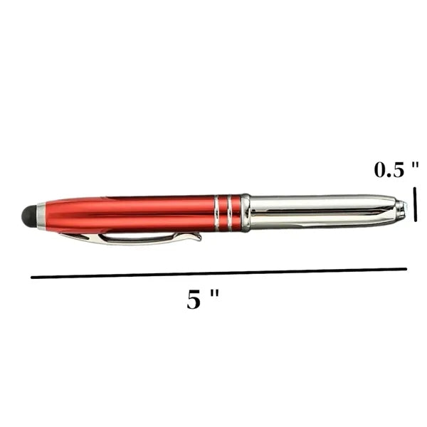 Multi-Function Bright Metal Ballpoint Stylus Pen