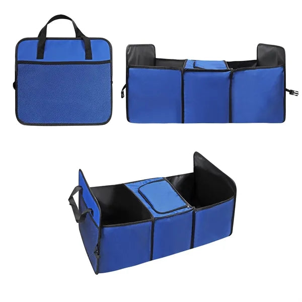 Large Collapsible Car Trunk Organizer W/ Cooler Bag