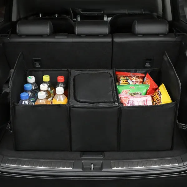 Large Collapsible Car Trunk Organizer W/ Cooler Bag