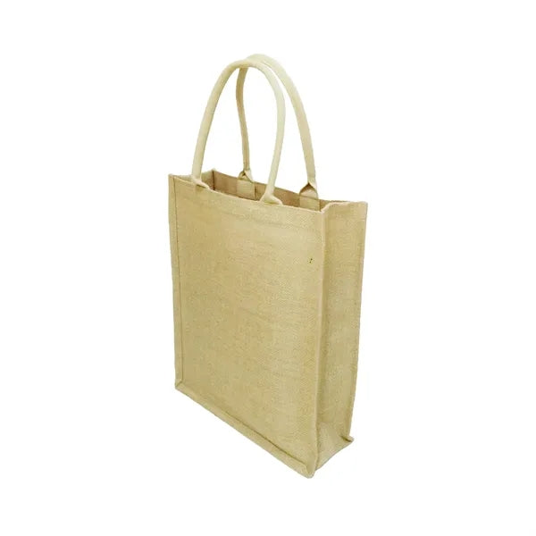 Burlap Tote bag with Cotton Webbed Handles